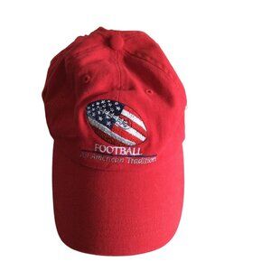 Football American Tradition Red Hat Cap
